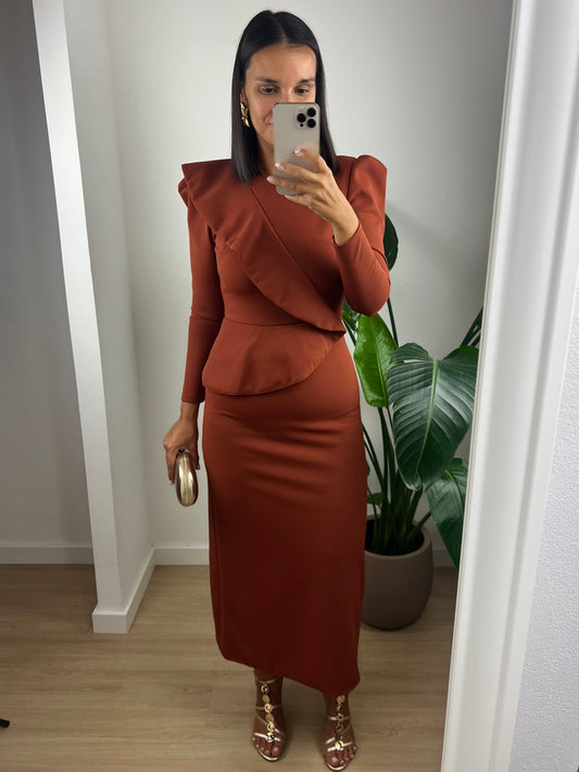 Vestido Azucena - Terracota