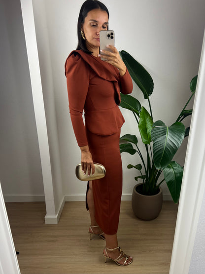Vestido Azucena - Terracota