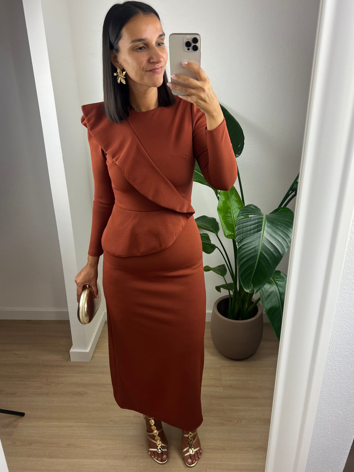 Vestido Azucena - Terracota