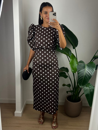 Vestido Violeta - Castanho
