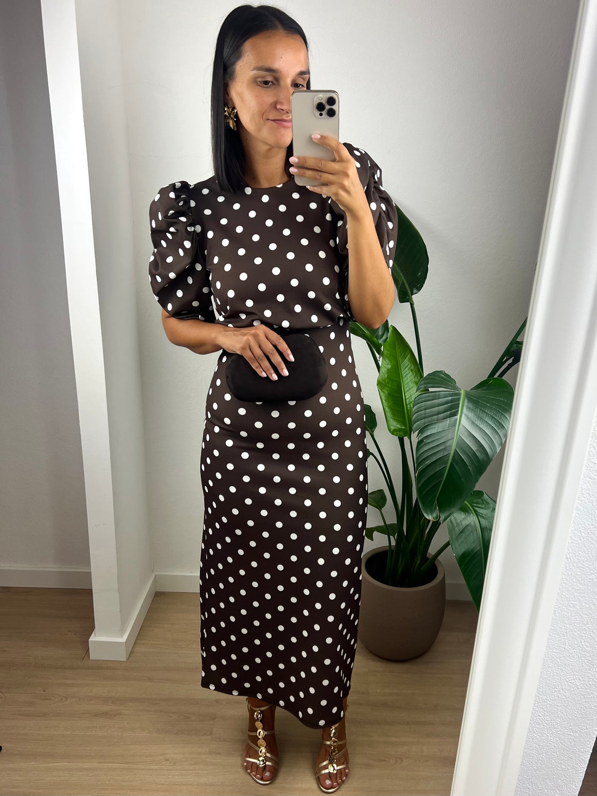 Vestido Violeta - Castanho