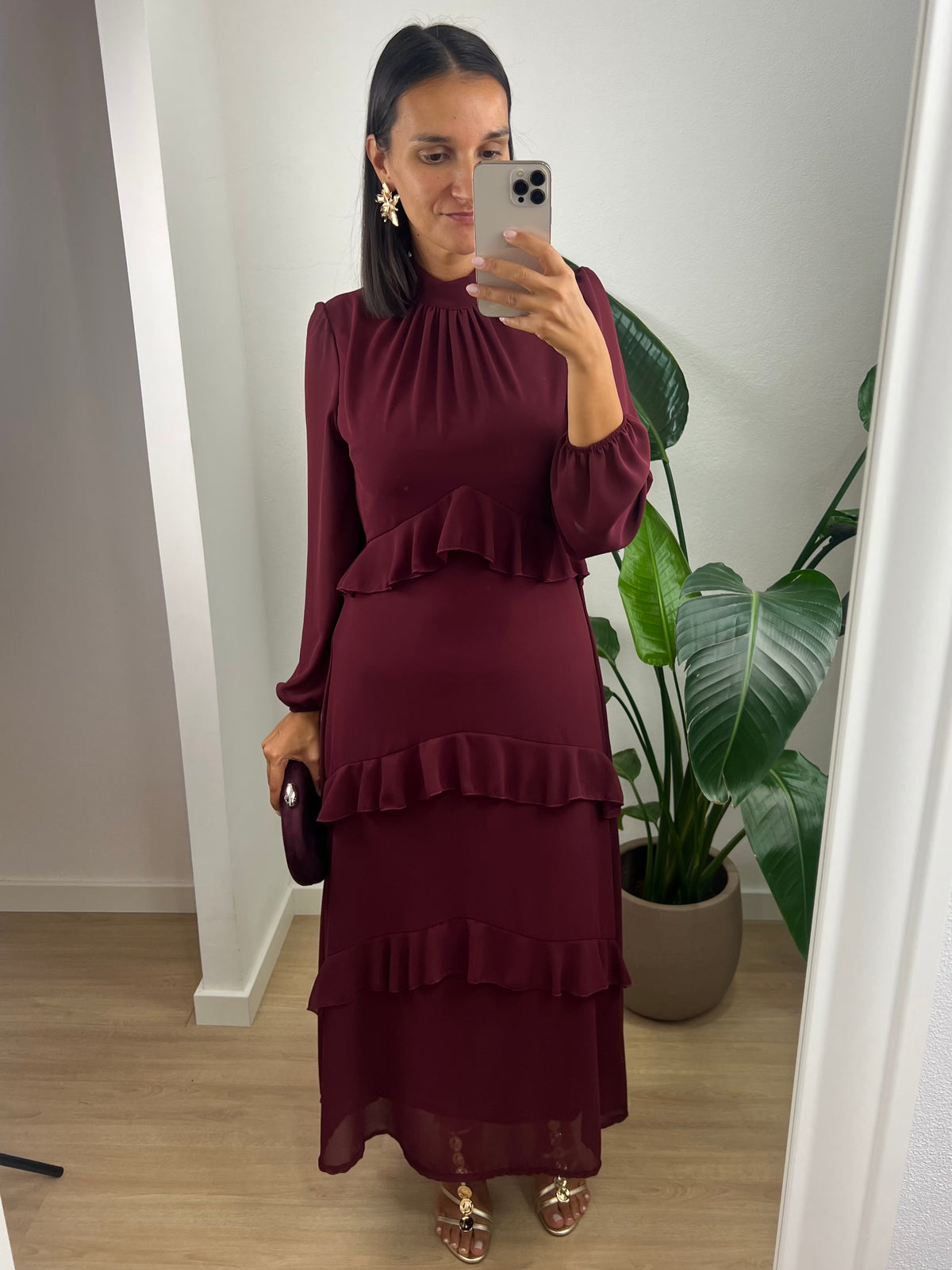 Vestido Andrea - Bordeaux