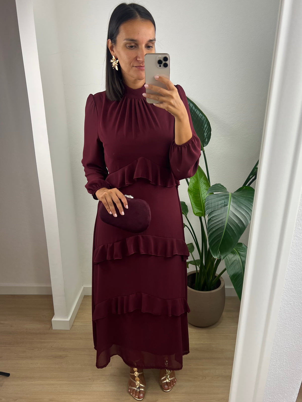 Vestido Andrea - Bordeaux