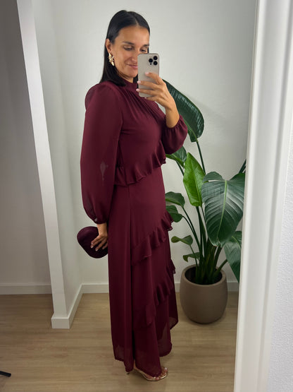 Vestido Andrea - Bordeaux