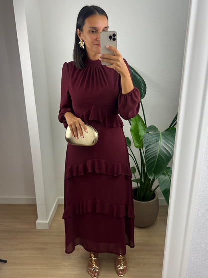 Vestido Andrea - Bordeaux