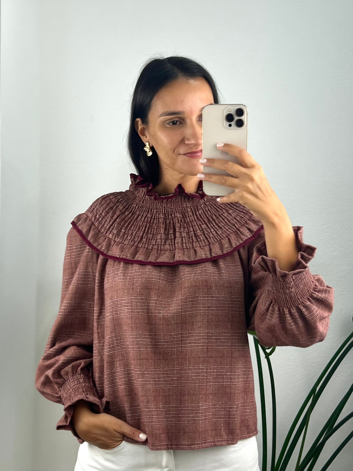 Blusa Diana - Bordeaux