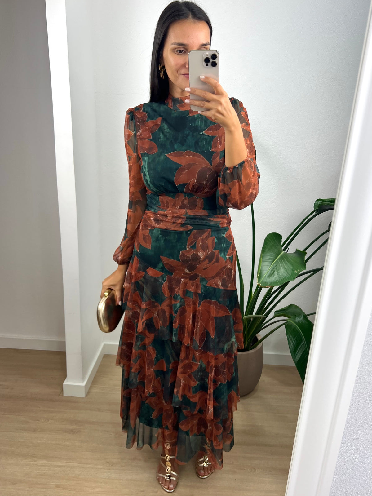 Vestido Elena - Terracota