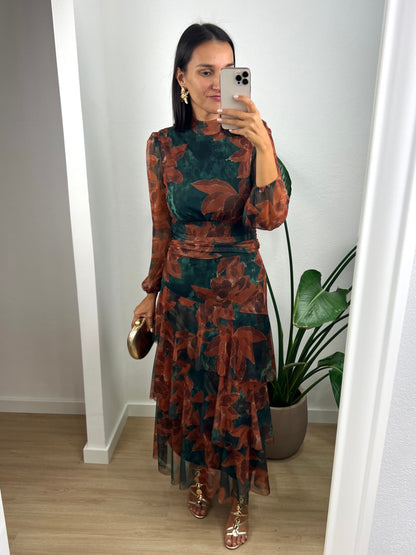Vestido Elena - Terracota