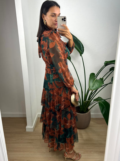 Vestido Elena - Terracota