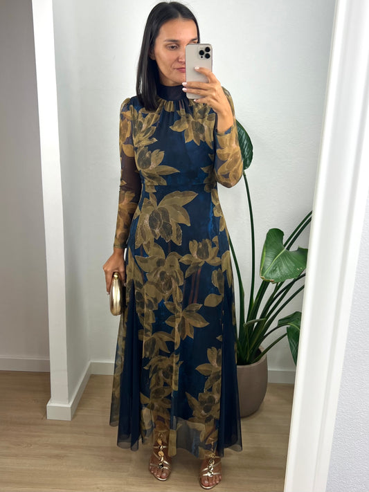Vestido Lisa - Azul Marinho