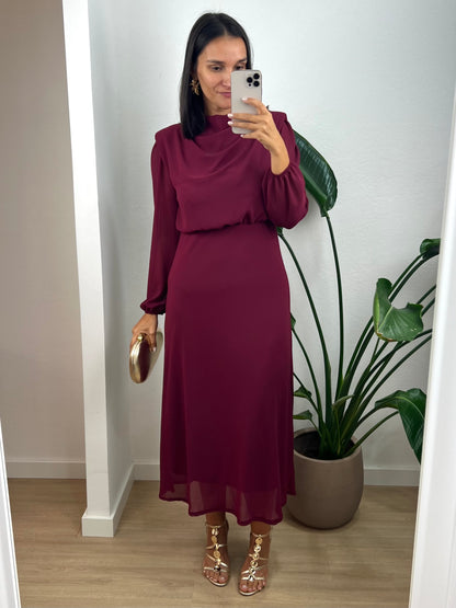 Vestido Teresa - Bordeaux