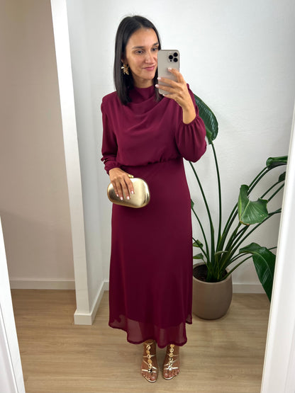 Vestido Teresa - Bordeaux