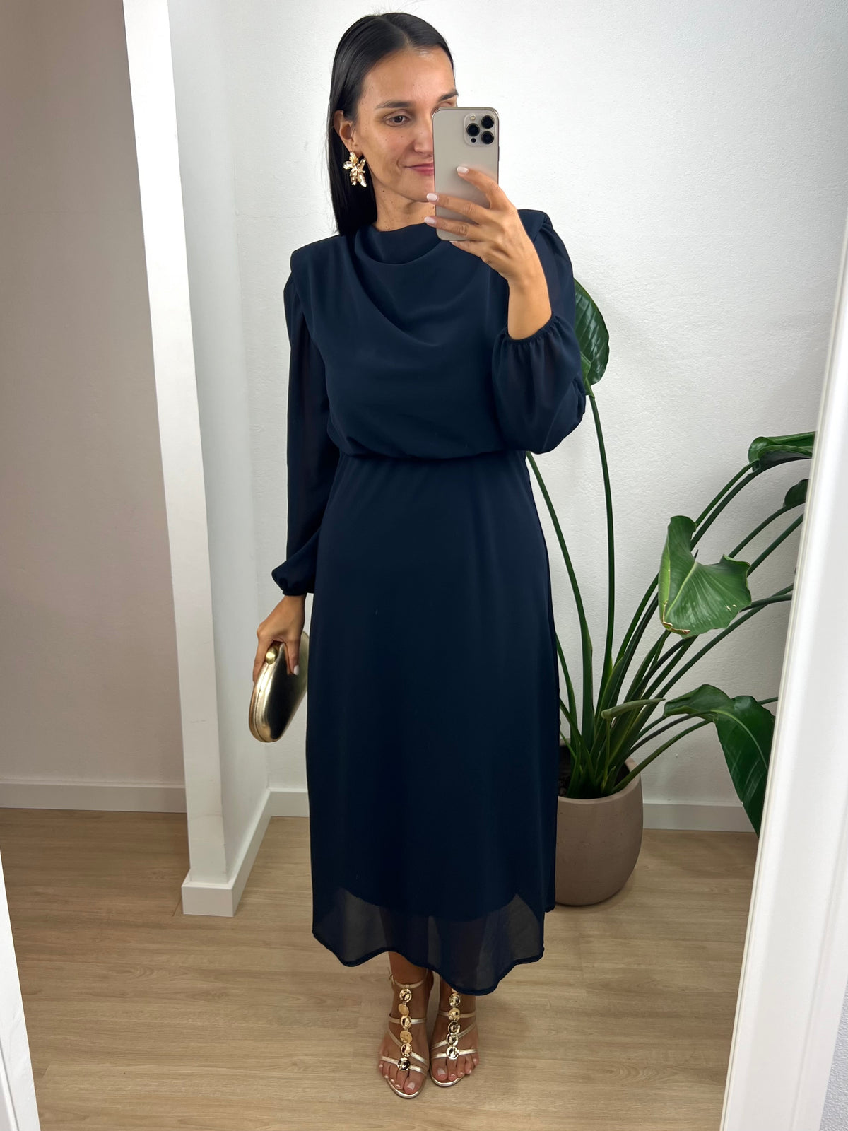 Vestido Teresa - Azul Marinho