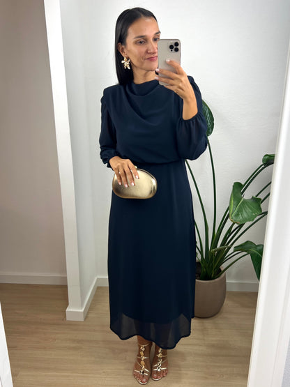 Vestido Teresa - Azul Marinho