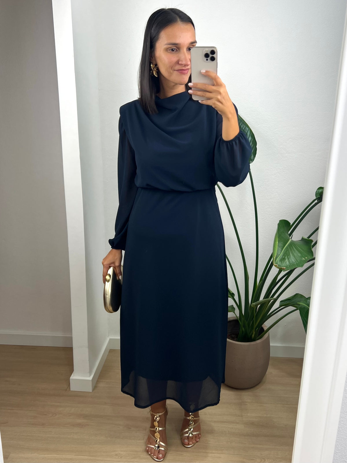 Vestido Teresa - Azul Marinho
