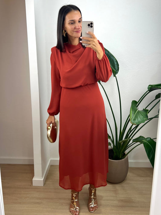 Vestido Teresa - Terracota