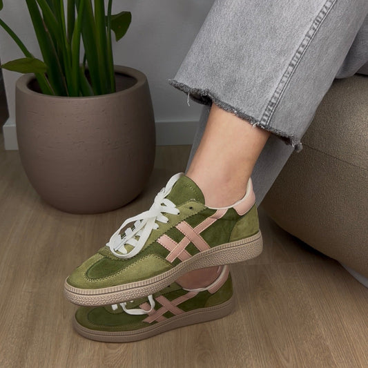 Ténis Saragoça - Verde e Rosa